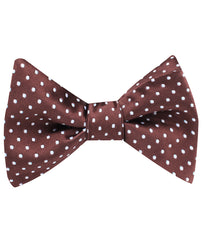 Brown Mini Polka Dots Self Tie Bow Tie