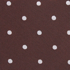 Brown with White Polka Dots Fabric Pocket Square M122