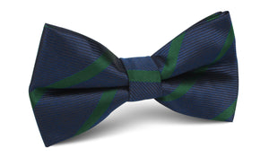 Brunswick Green Striped Bow Tie