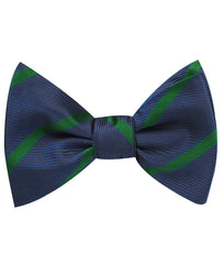 Brunswick Green Striped Self Tie Bow Tie