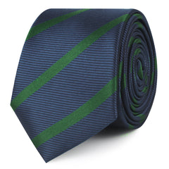 Brunswick Green Striped Skinny Ties