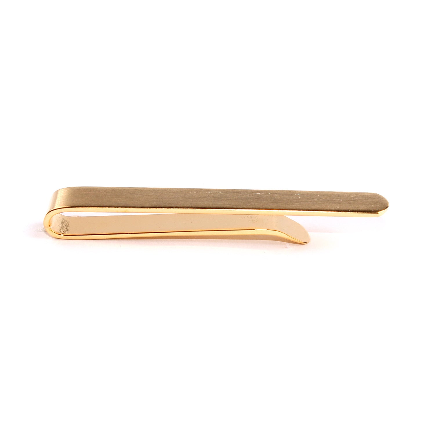 Brushed Gold Round Clasp Tie Bar