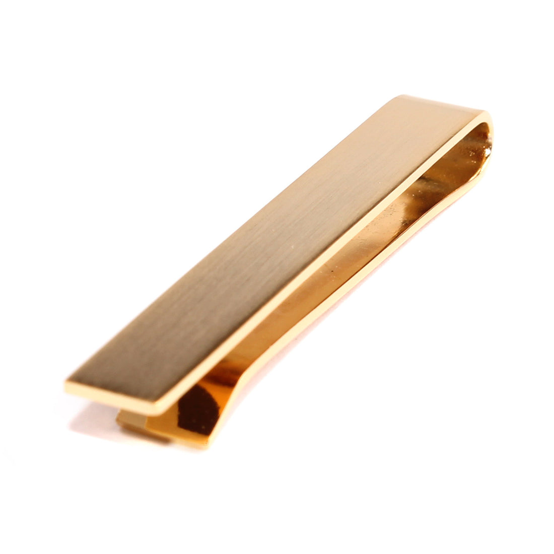 Brushed Gold Square Clasp Tie Bar