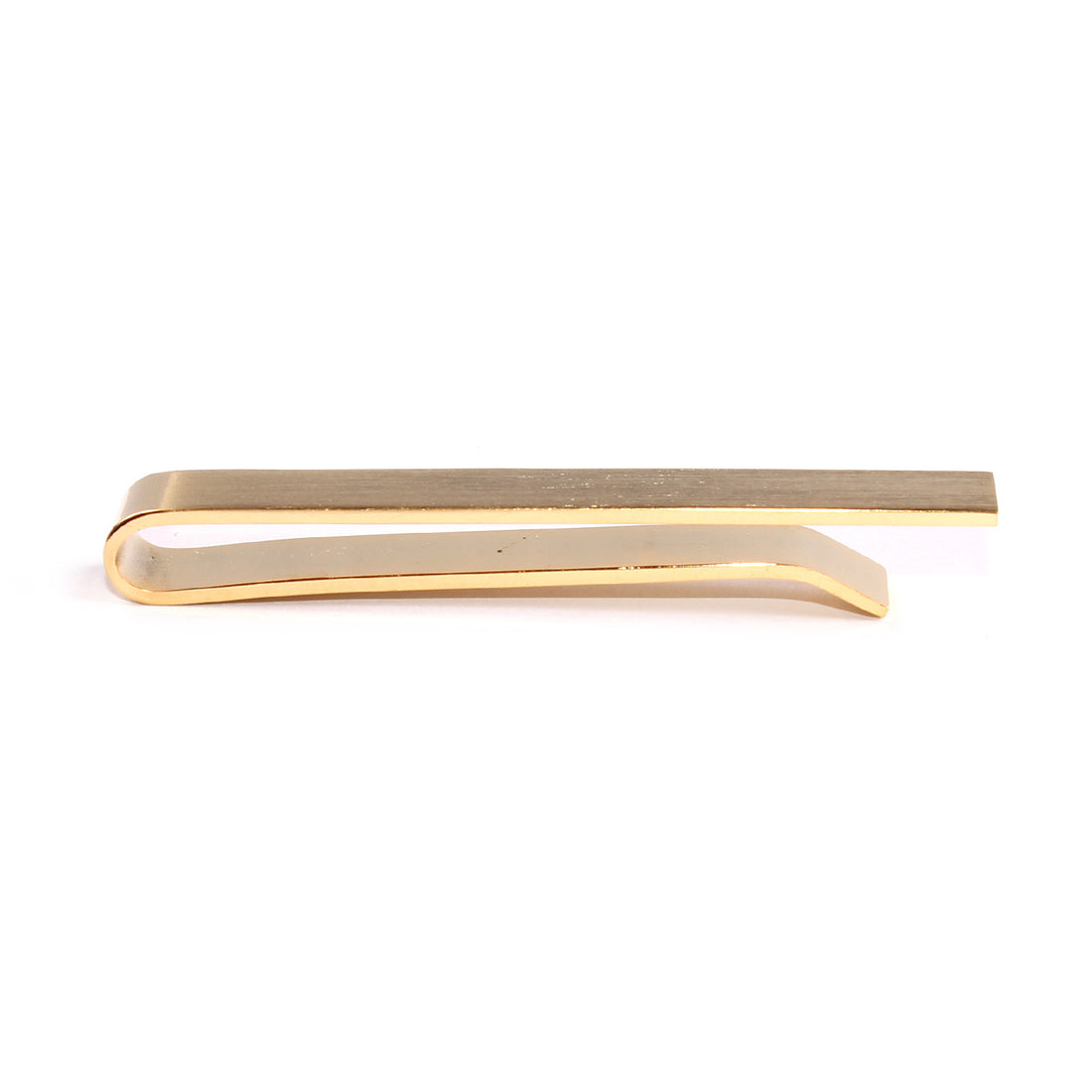 Brushed Gold Square Clasp Tie Bar