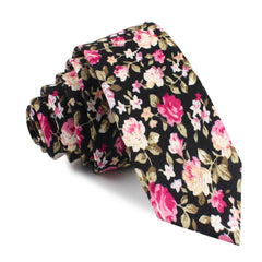 Bucharest Blossom Floral Skinny Tie