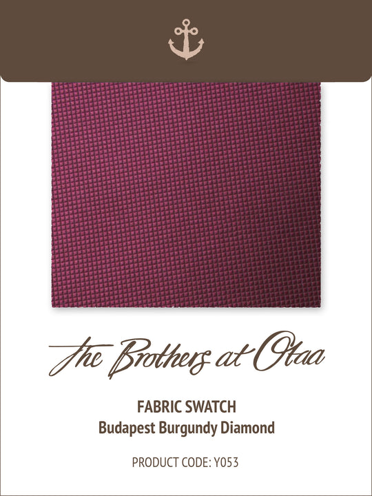 Fabric Swatch (Y053) - Budapest Burgundy Diamond