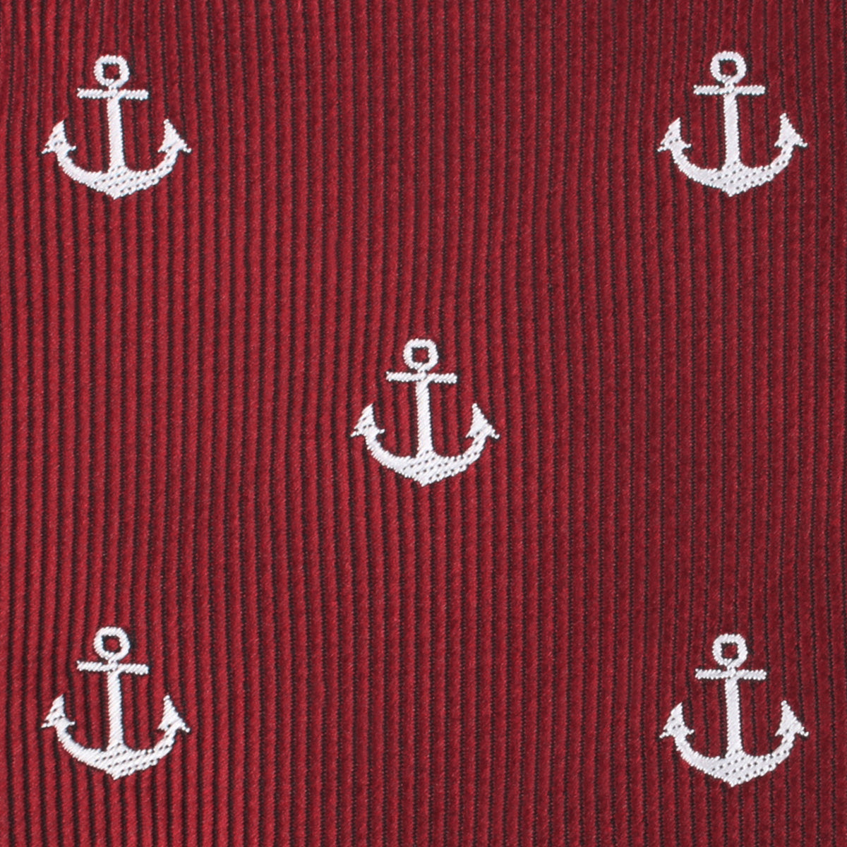 Burgundy Anchor Necktie Fabric