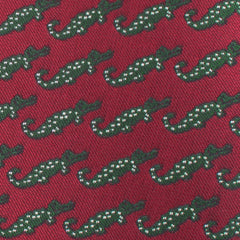 Burgundy Crocodile Dundee Pocket Square Fabric