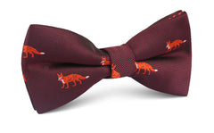 Burgundy Fox Bow Tie