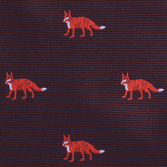 Burgundy Fox Fabric Mens Diamond Bowtie