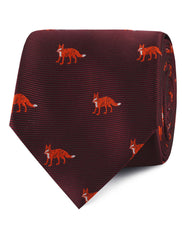 Burgundy Fox Necktie