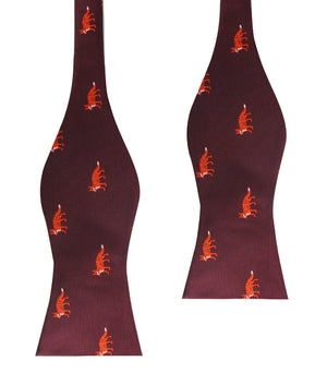 Burgundy Fox Self Bow Tie