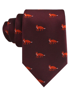 Burgundy Fox Tie