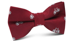 Burgundy French Bicycle Bow Tie