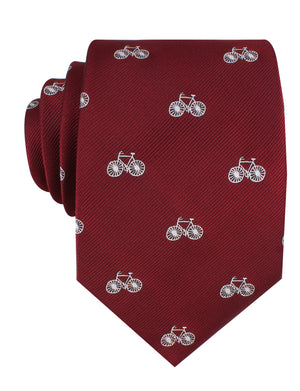 Burgundy French Bicycle Necktie