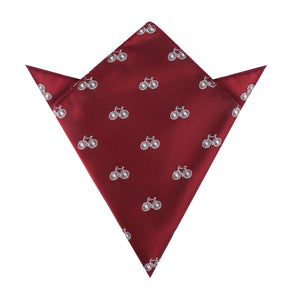 Burgundy French Bicycle Pocket Square