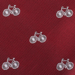 Burgundy French Bicycle Pocket Square Fabric