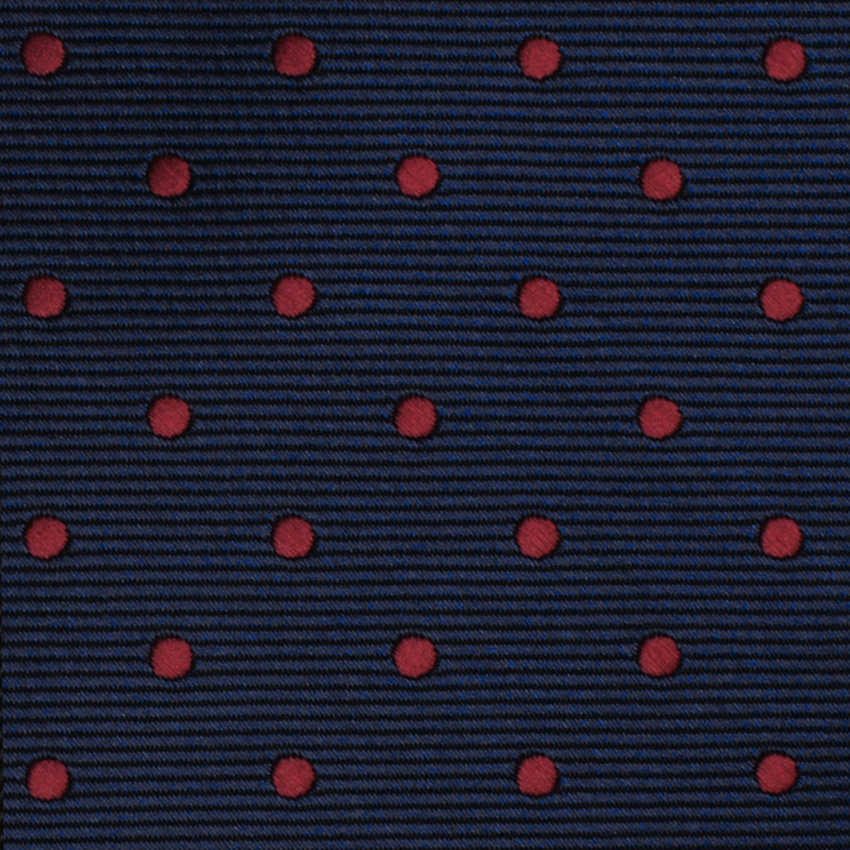 Burgundy Mini Dots on Navy Blue Necktie Fabric
