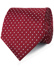 Burgundy Mini Polka Dots Neckties