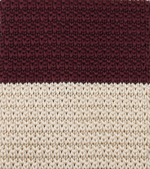 Burgundy Vanilla Knitted Tie Detail View