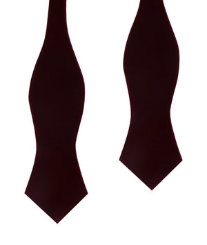 Burgundy Velvet Diamond Self Bow Tie
