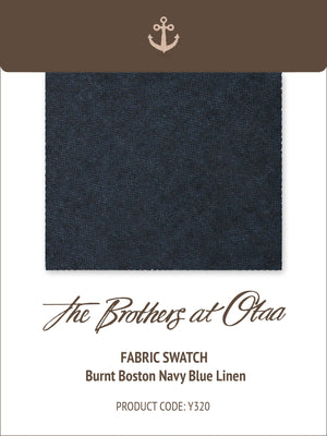 Fabric Swatch (Y320) - Burnt Boston Navy Blue