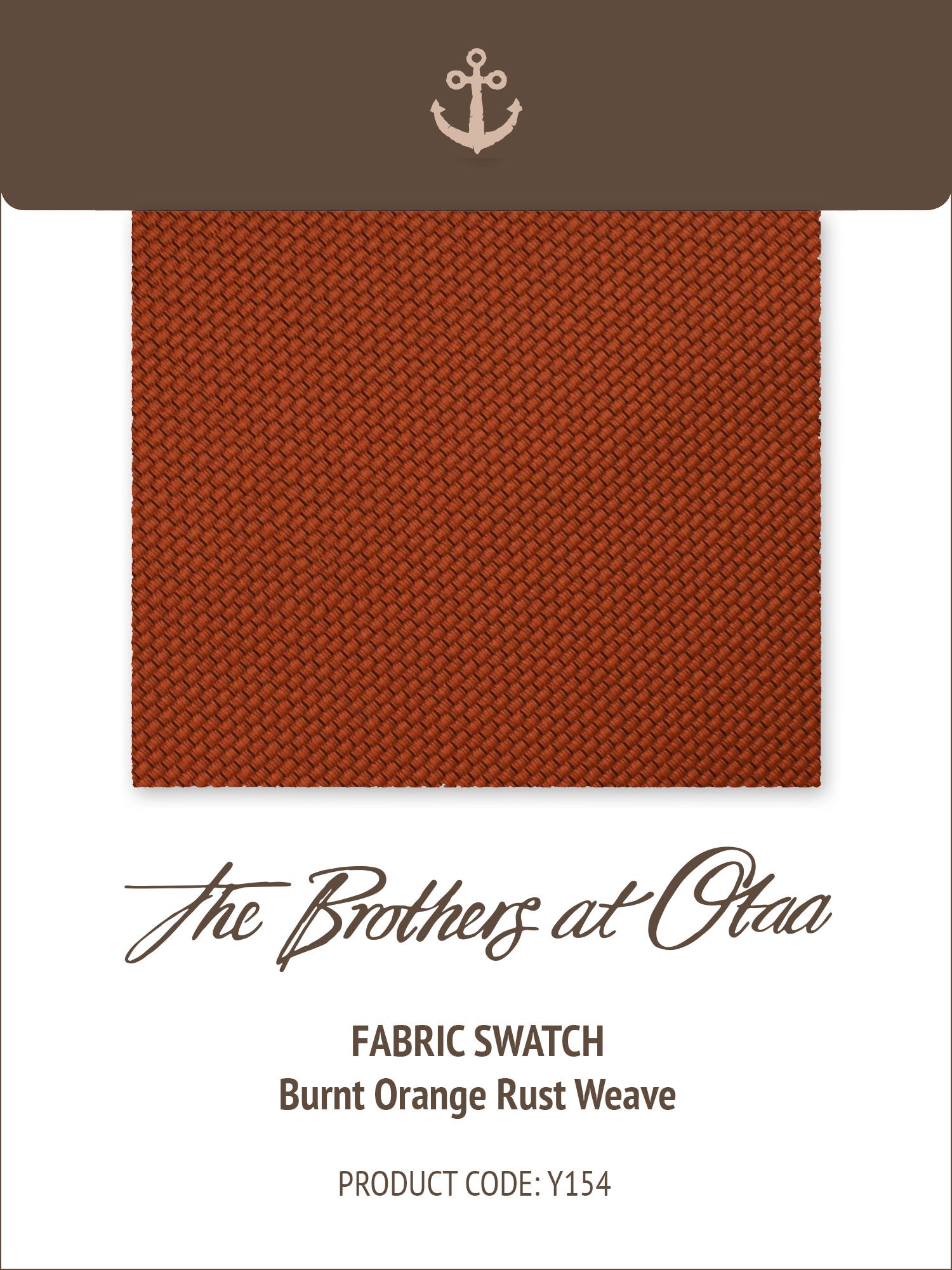 Burnt Orange Rust Weave Y154 Fabric Swatch