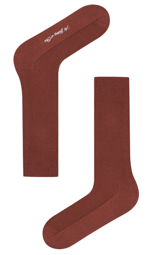 Burnt Golden Brown Textured Socks