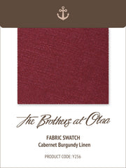 Cabernet Burgundy Linen Y256 Fabric Swatch