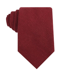 Cabernet Burgundy Linen Necktie