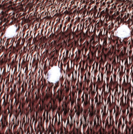Cambay Brown Polka Dot Knitted Tie Fabric