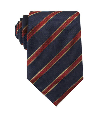 Cambridge Navy Blue with Royal Red Stripes Necktie