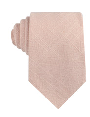 Cameo Beige Pink Chenille Linen Necktie