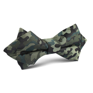 Camouflage Army Green Diamond Bow Tie