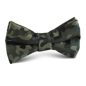 Camouflage Army Green Kids Bow Tie