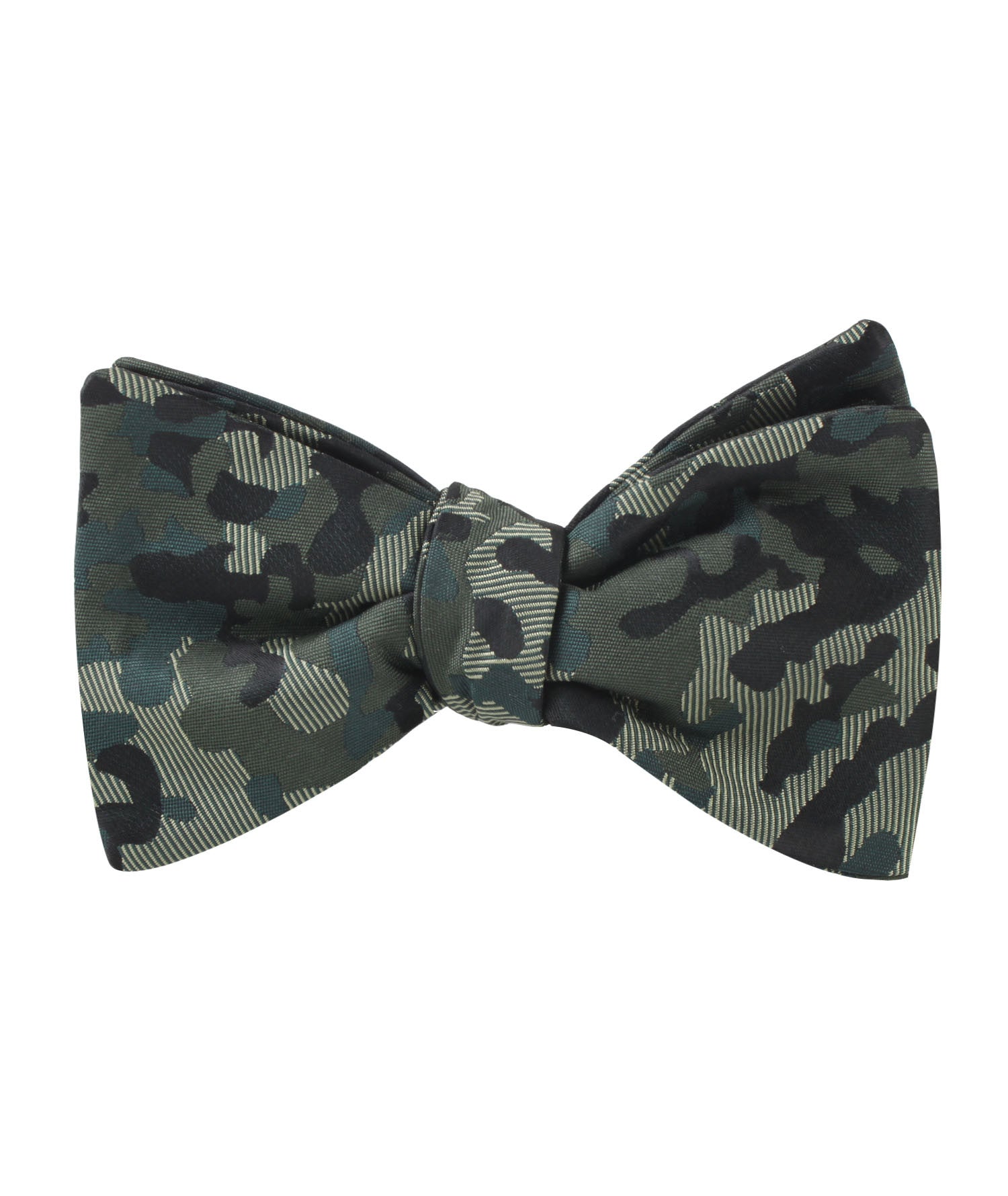 Camouflage Army Green Self Tied Bowtie