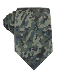 Camouflage Army Green Tie
