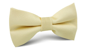 Canary Blush Yellow Weave Bow Tie