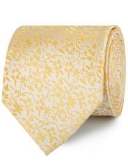 Canary Yellow Floral Fields Neckties