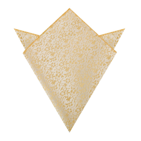 Canary Yellow Floral Fields Pocket Square