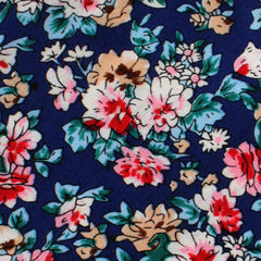 Cancún Blue Floral Self Bow Tie Fabric
