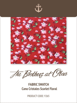 Fabric Swatch (Y265) - Cano Cristales Scarlet Floral