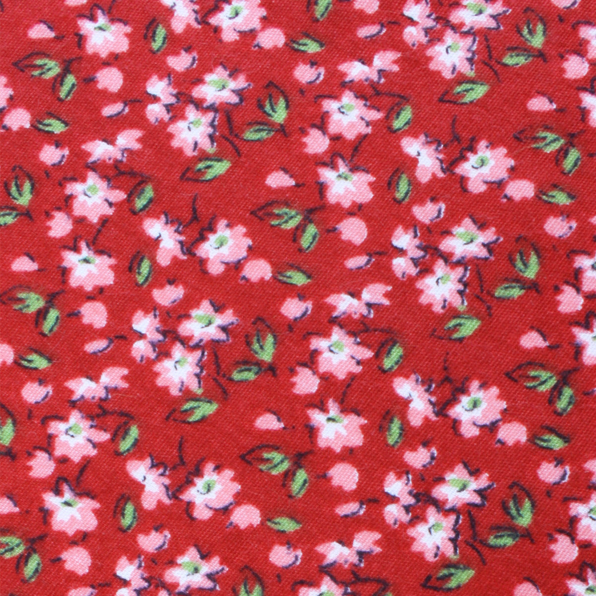 Cano Cristales Scarlet Floral Bow Tie Fabric