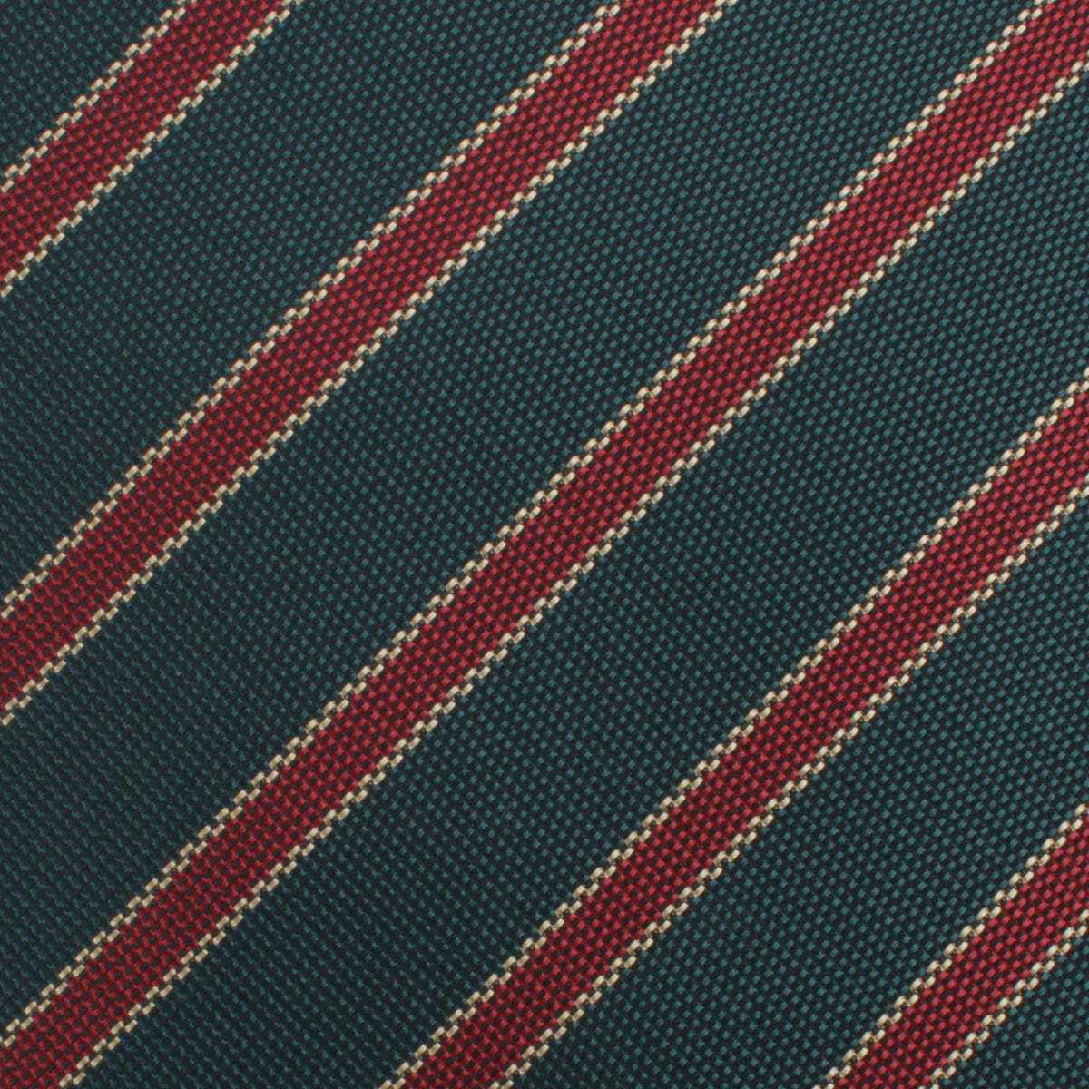 Canterbury Green with Royal Red Stripes Bow Tie Fabric
