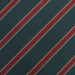Canterbury Green with Royal Red Stripes Bow Tie Fabric