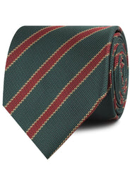 Canterbury Green with Royal Red Stripes Neckties