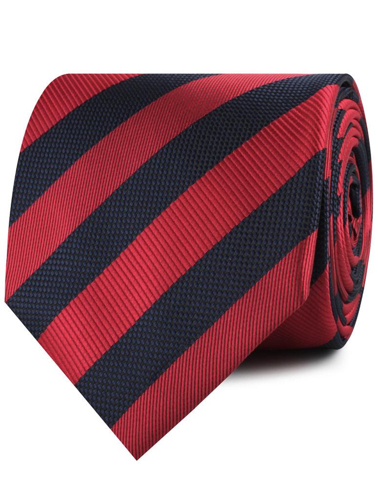 Canterbury Red & Navy Blue Striped Neckties