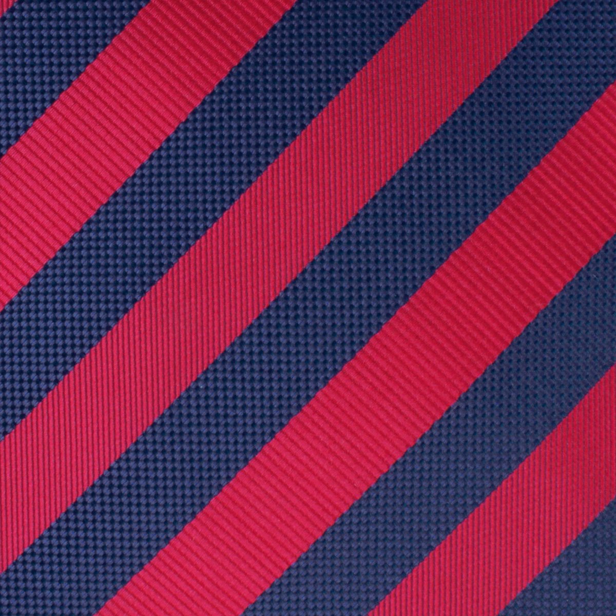 Canterbury Red & Navy Blue Striped Pocket Square Fabric