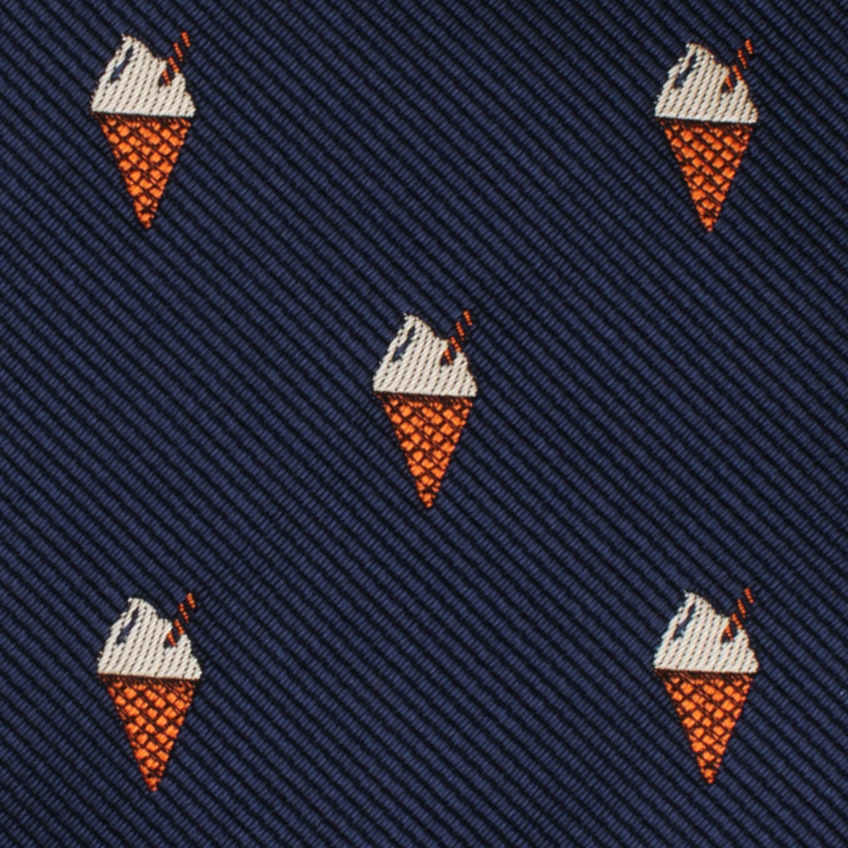 Cappuccino Ice Cream Cone Necktie Fabric