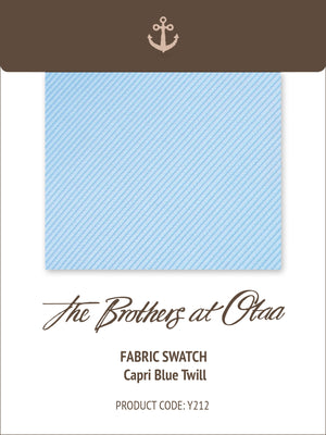 Fabric Swatch (Y212) - Capri Blue Twill